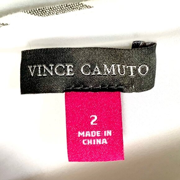 Gray White Striped Wide Leg Linen Blend Jumpsuit 2 V-Neck Nautical Coastal Prep - Picture 9 of 11